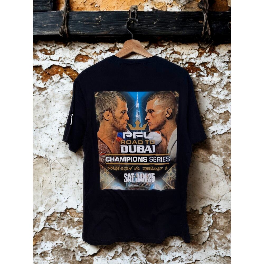 PFL Road to Dubai Champions Series Dagestan vs Ireland 2 Shirt Takedown Sz L
